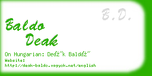 baldo deak business card